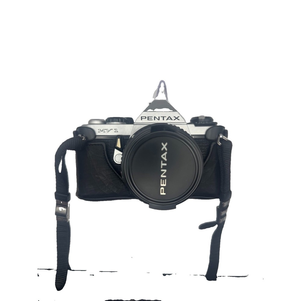 Pentax MV1 35mm SLR Film Camera Black SMC Kiron 80-200mm f 4.5 lens